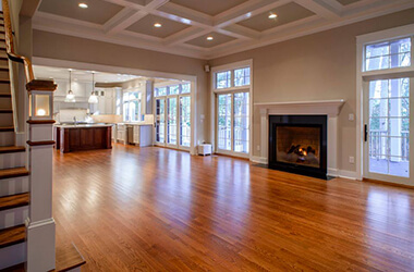 Beautiful house with brown hardwood flooring